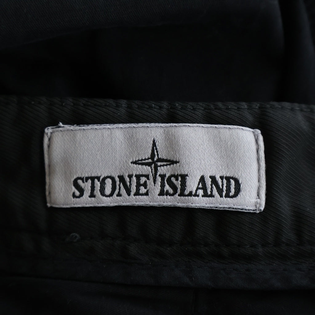 STONE ISLAND(ストーンアイランド) MEN STRAIGHT CARGO SHORT L1S15L100018S0004 ストレート カーゴショーツ ブラック 1S15L100018S0004