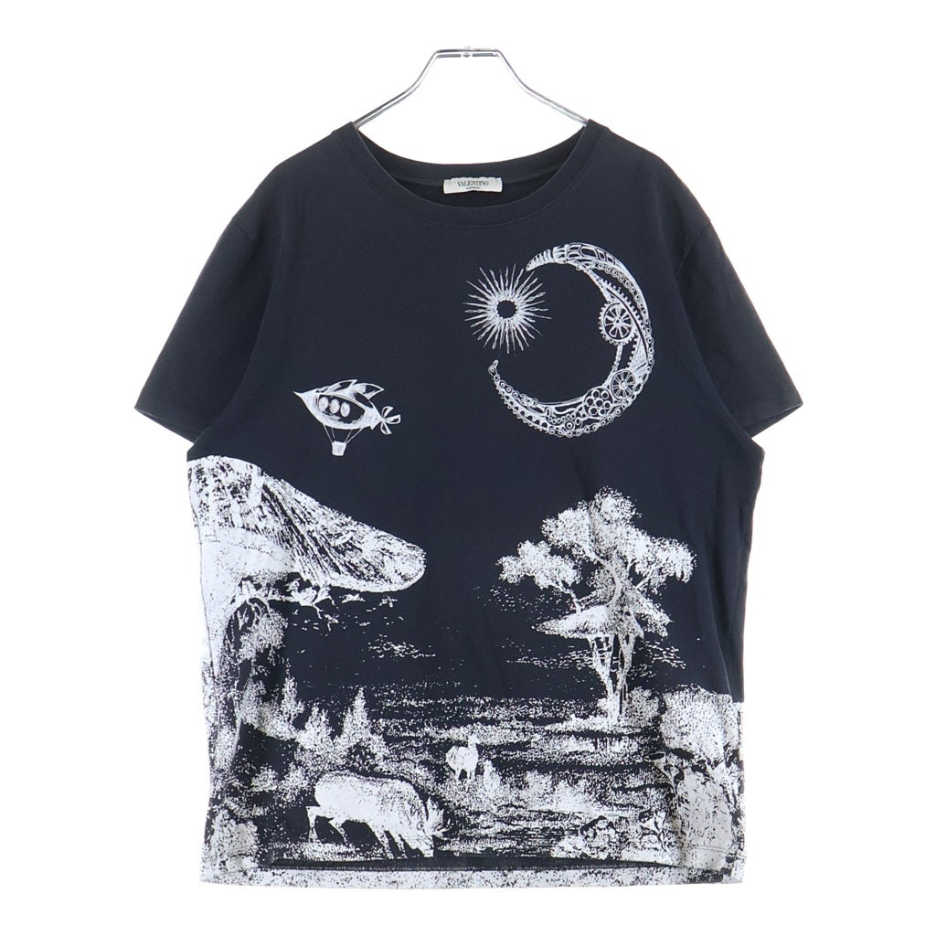 VALENTINO(ヴァレンティノ) Dreamastic XVDKC10C6LE グラフィックプリント クールネック 半袖Tシャツ カットソー ブラック