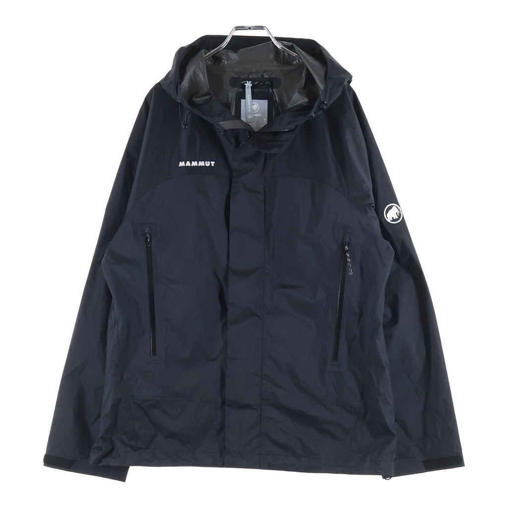 MAMMUT(マムート) フロントロゴ ジップアップ フーデッドナイロンジャケット ブラック 1010-28652
