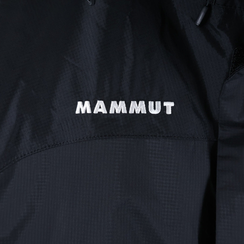 MAMMUT(マムート) フロントロゴ ジップアップ フーデッドナイロンジャケット ブラック 1010-28652