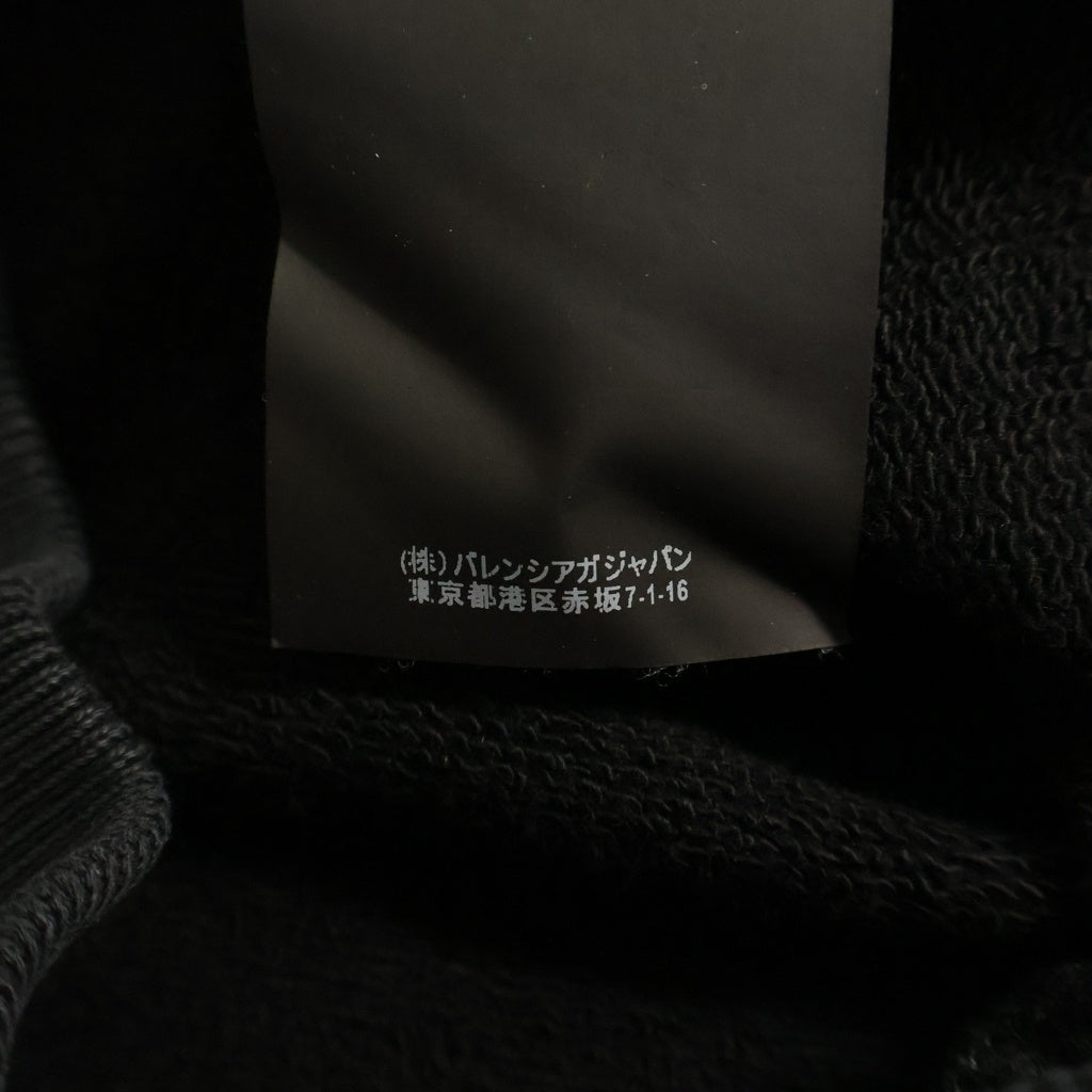 BALENCIAGA(バレンシアガ) CAMPAIGN LOGO HOODIE フロントロゴ キャンペーンロゴプリント プルオーバースウェットパーカー ブラック 508205 TBV14