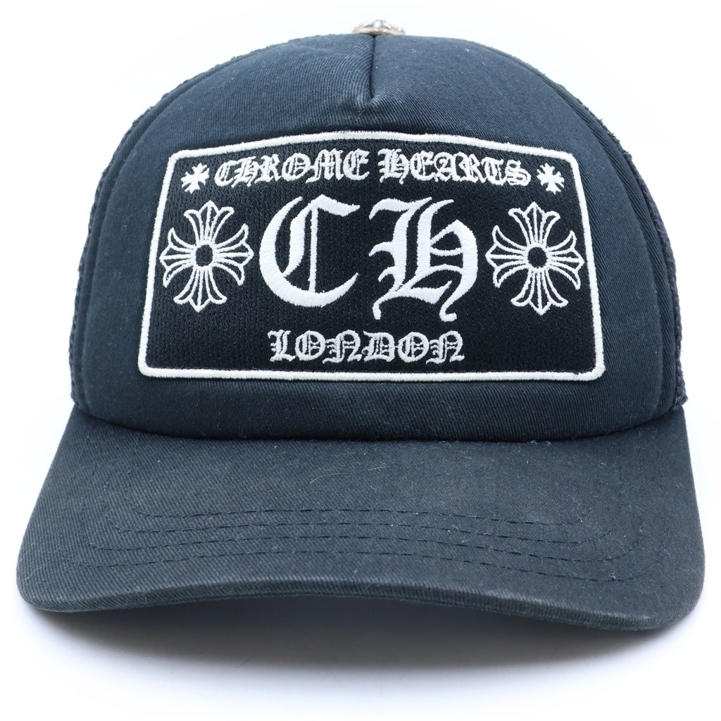 CHROME HEARTS(クロムハーツ) TRUCKER CAP LONDON CHパッチ メッシュ トラッカーキャップ 帽子 ブラック