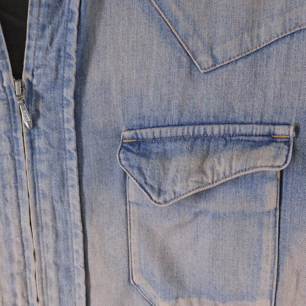MASU(エムエーエスユー) 24SS MASUBOYS WESTERN ZIPUP SHIRT エムエーエスユーボーイズ ウエスタン ジップアップ 長袖シャツ ブルー/ピンク MBSS-SH0324