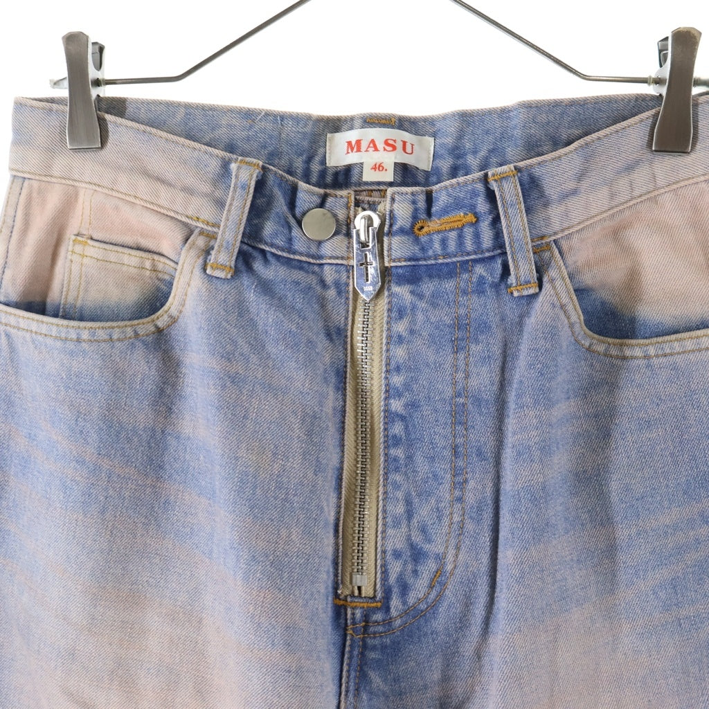 MASU(エムエーエスユー) 24SS MASUBOYS BAGGY JEANS エムエーエスユーボーイズ バギー デニムパンツ ブルー/ピンク MBSS-PT0424
