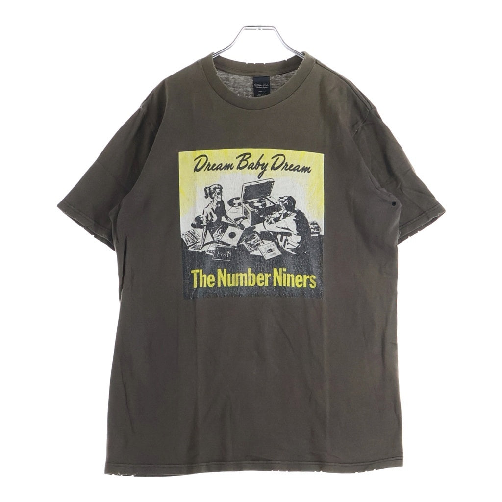 NUMBER (N)INE(ナンバーナイン) 04SS ドリーム期 Archive アーカイブ フロントプリント クルーネック半袖Tシャツ カットソー カーキ