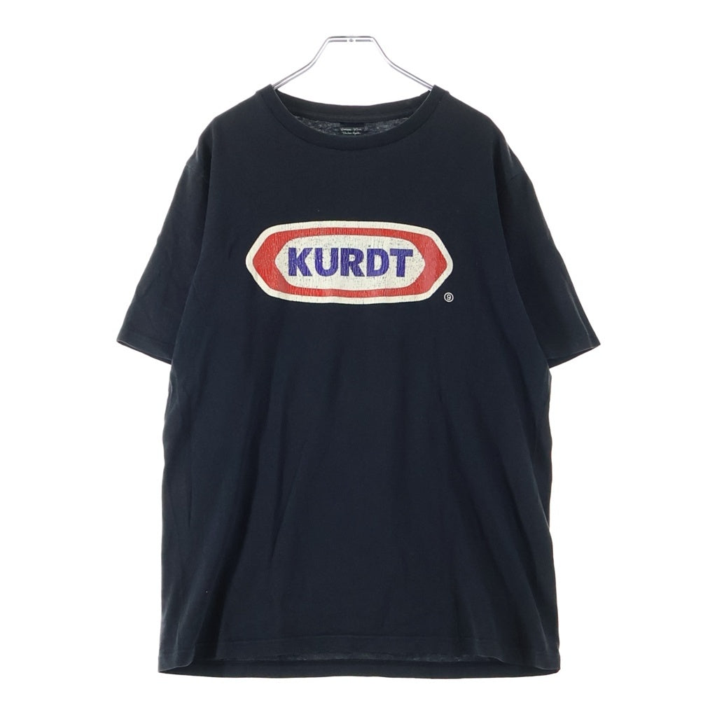 NUMBER (N)INE(ナンバーナイン) 03SS-AW カート期 Archive KURDT アーカイブ フロントプリント クルーネック半袖Tシャツ カットソー ブラック