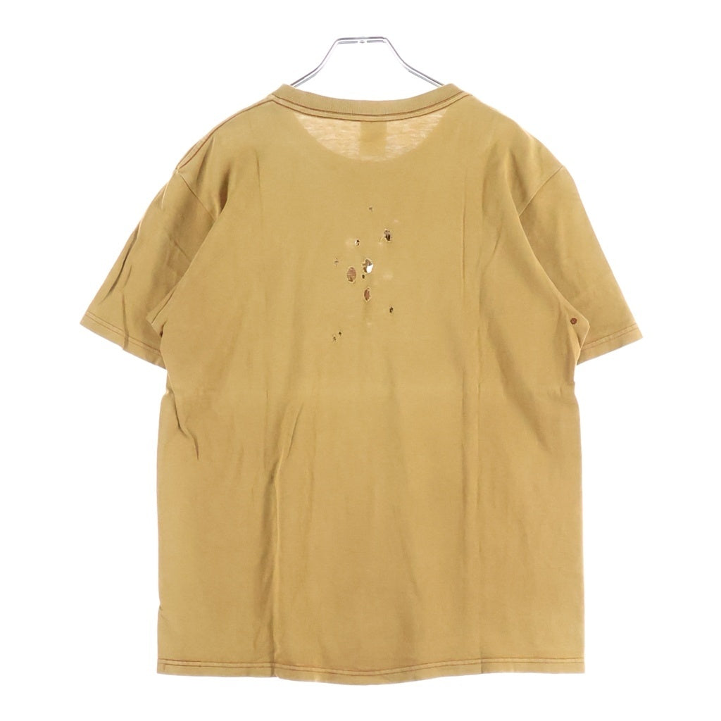 NUMBER (N)INE(ナンバーナイン) 01SS タイム期 Archive MONTREAL CANADA アーカイブ モントリオール カナダ フロントプリント クルーネック半袖Tシャツ カットソー ブラウン