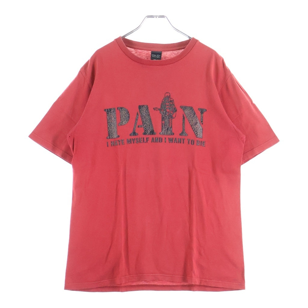 NUMBER (N)INE(ナンバーナイン) 03SS-AW カート期 PAIN フロントプリント クルーネック半袖Tシャツ カットソー レッド