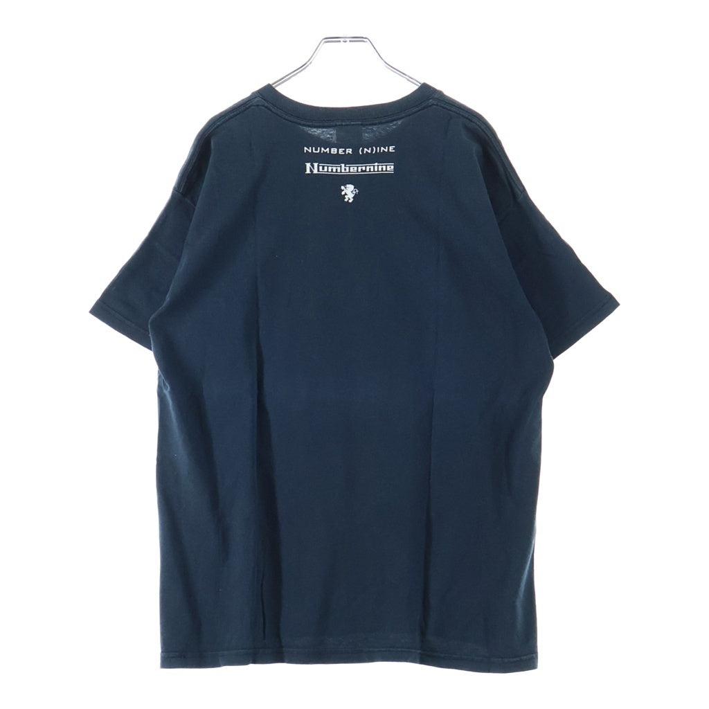 NUMBER (N)INE(ナンバーナイン) 00S 宮下期 名古屋限定 ANVILボディ 両面プリント クルーネック半袖Tシャツ カットソー ブラック