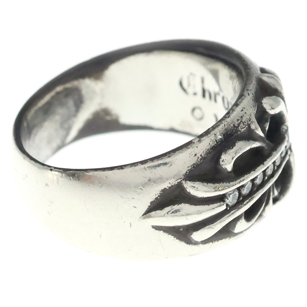 CHROME HEARTS(クロムハーツ) FLRL CRS P DMND フローラルクロスリング PAVEダイヤ シルバー