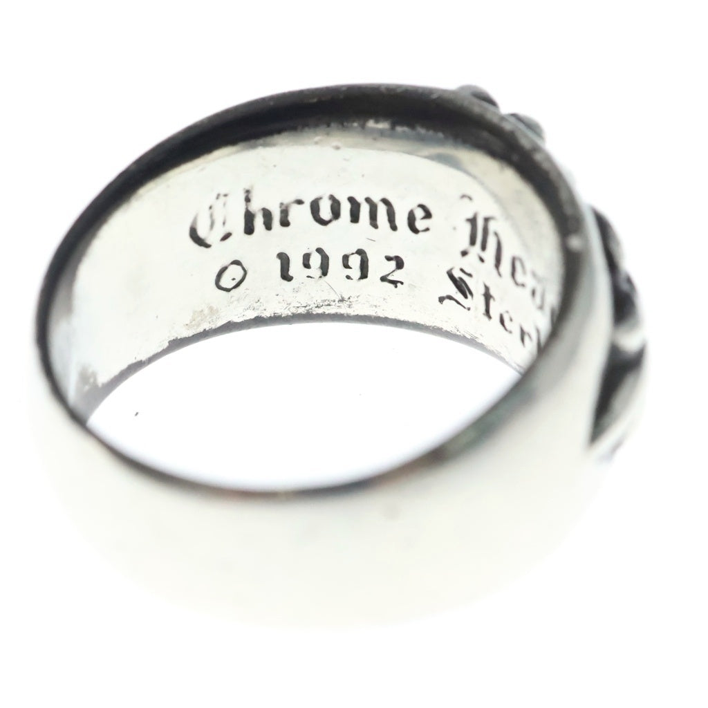 CHROME HEARTS(クロムハーツ) FLRL CRS P DMND フローラルクロスリング PAVEダイヤ シルバー