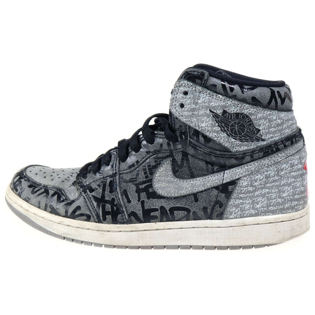 NIKE(ナイキ) AIR JORDAN HIGH Rebellionaire エアジョーダン 1 ハイ OG リベリオネア ハイカットスニーカー シューズ US10/28.0cm ブラック 555088-036