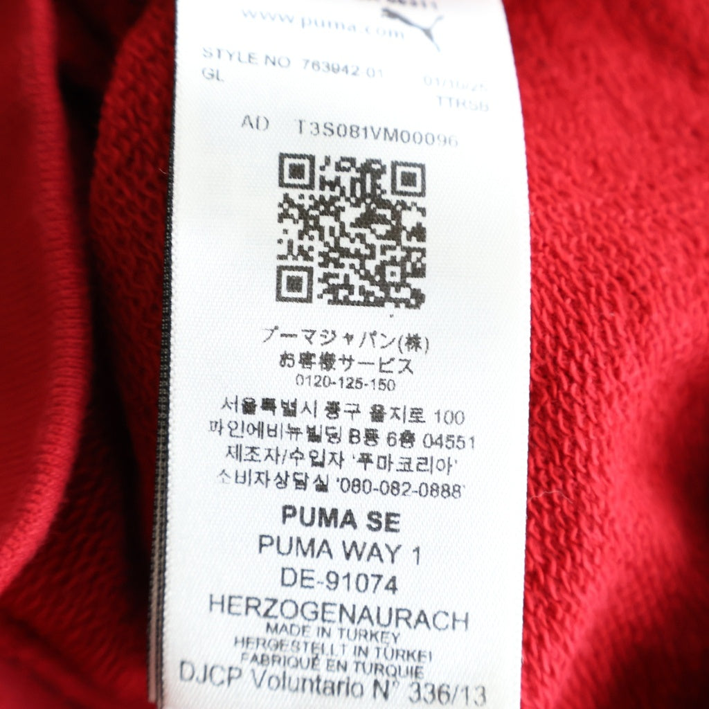 PUMA(プーマ) Scuderia Ferrari Team Half Zip Motorsport Jacket フェラーリ ハーフジップ 長袖スウェット ジャケット レッド 763942-01