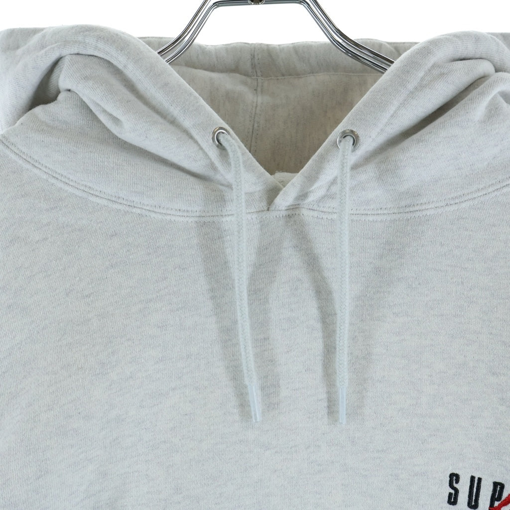 SUPREME(シュプリーム) 24SS ×NIKE Jordan Hooded Sweatshirt ナイキ ジョーダン プリントロゴ スウェットフーデッドシャツ プルオーバーパーカー グレー HF0836-051