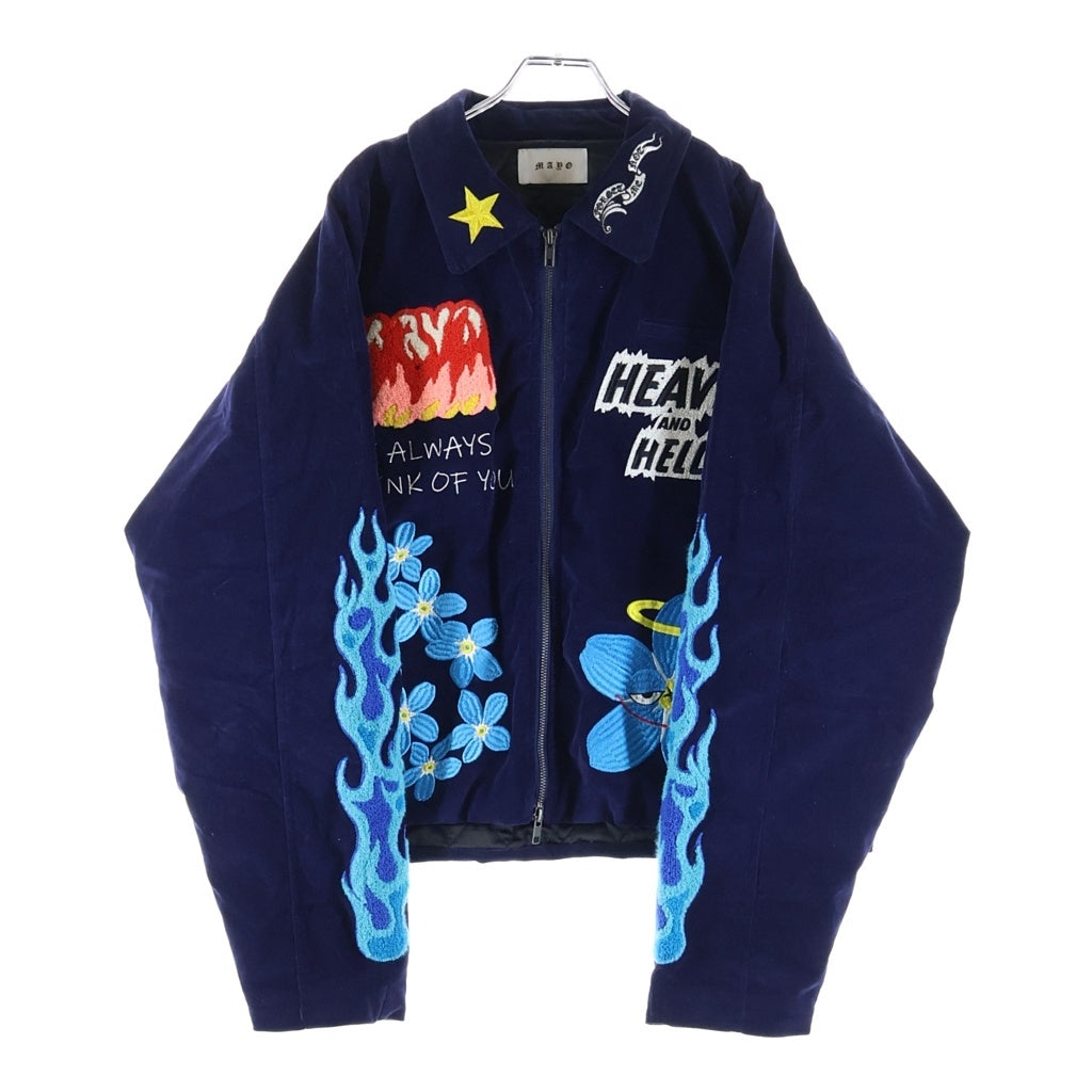 MAYO(メイヨー) Embroidery Souvenir Harrington Jacket 22MY-JKT2204 エンブロイダリー スーベニア ハリントンジャケット パープル