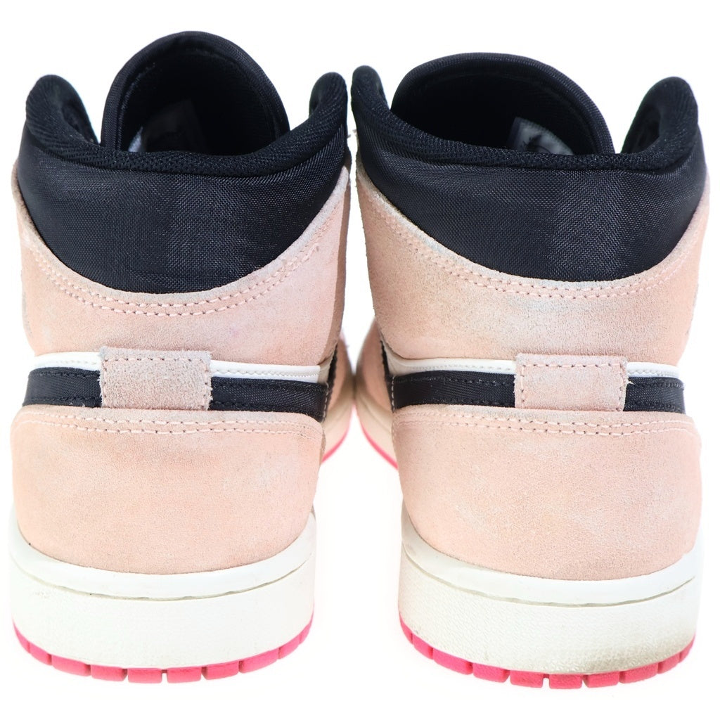 NIKE(ナイキ) AIR JORDAN 1 MID Crimson Tint エアジョーダン1 ミッド クリムゾン ティント ミッドカットスニーカー シューズ ホワイト/ピンク US8/26.0cm 852542-801