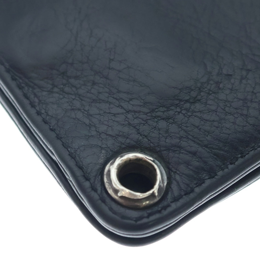 CHROME HEARTS(クロムハーツ) 1SNAP 1スナップ クロス ボールボタン レザーウォレット 財布 ブラック