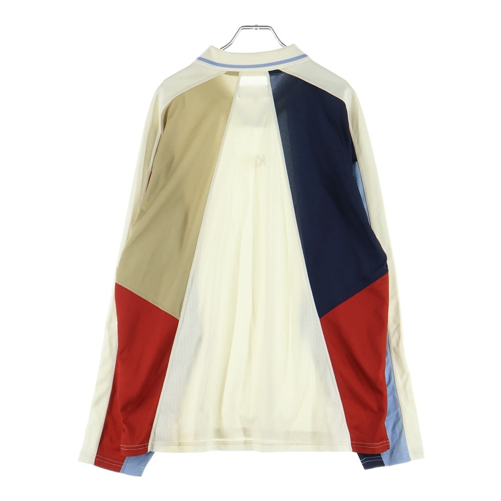 KITH(キス) Panel Design L/S Tee KHM031911 パネルデザインフロント ラバーロゴ Vネック 長袖Tシャツ マルチ