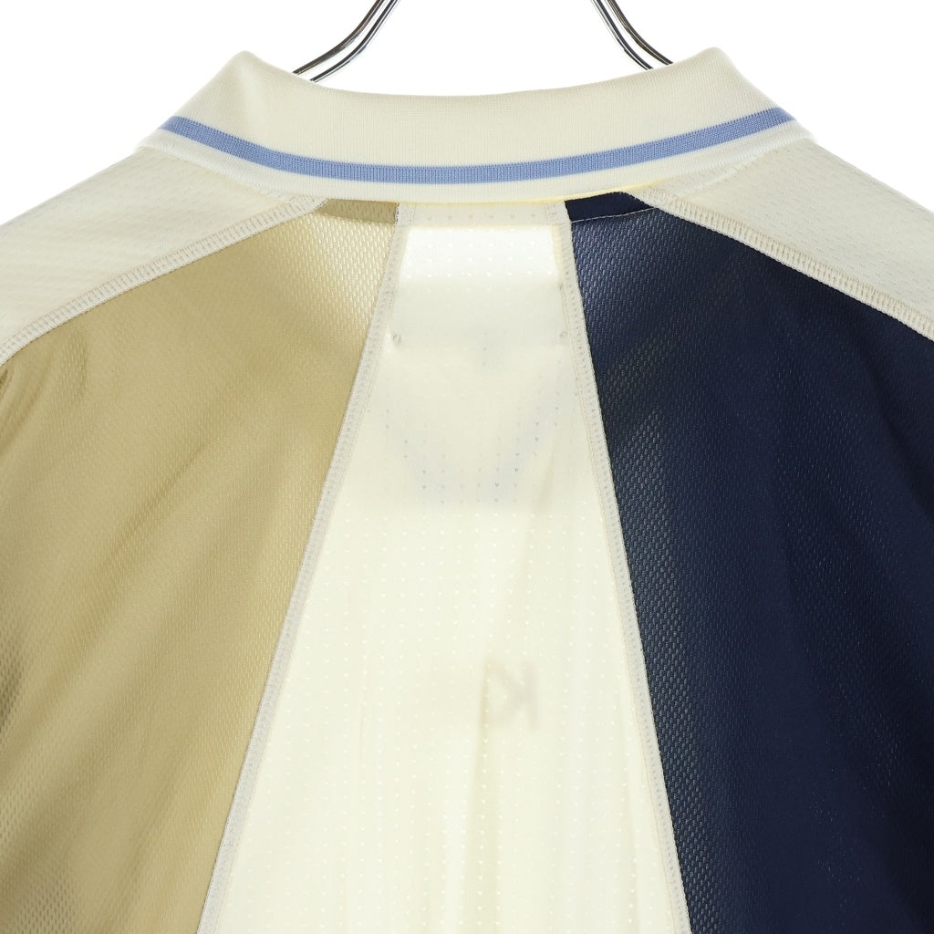 KITH(キス) Panel Design L/S Tee KHM031911 パネルデザインフロント ラバーロゴ Vネック 長袖Tシャツ マルチ