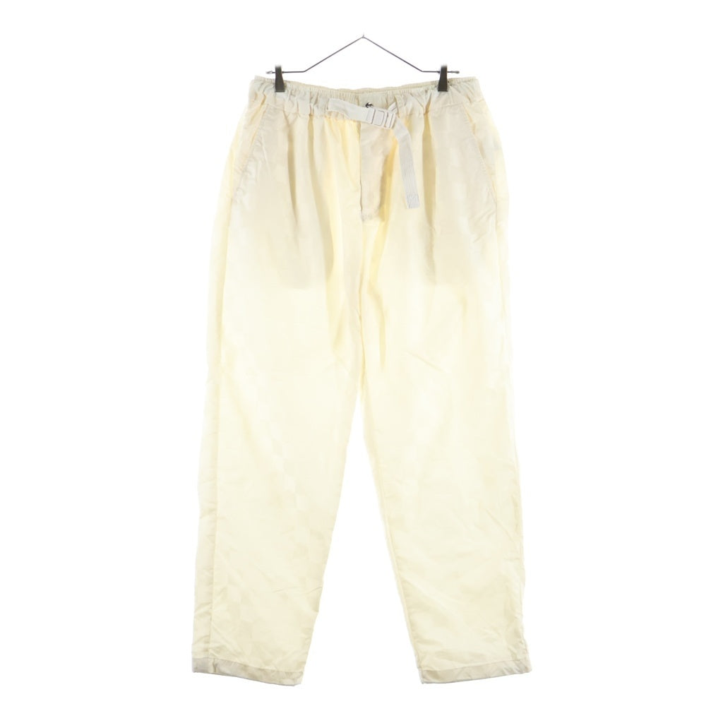 KITH(キス) Checkered Satin Davon Pant KHM060554 ジップフライ チェッカード サテン ダフォン ナイロンパンツ ホワイト