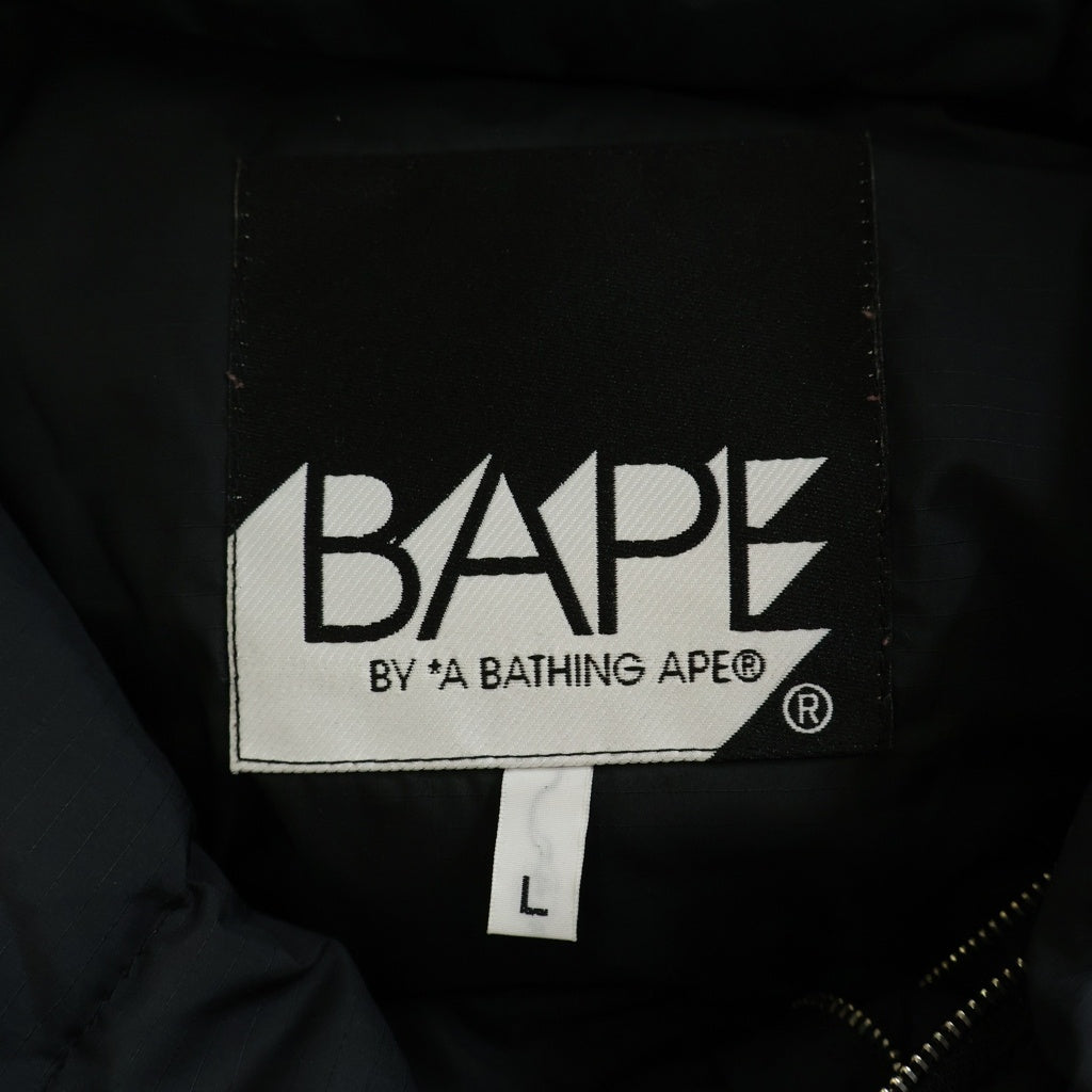 BAPE BY A BATHING APE(ベイプ ア ベイシング エイプ) CAMO DOWN JACKET カモフラ柄 フーディー ナイロン ダウンジャケット ベージュ/ブラウン