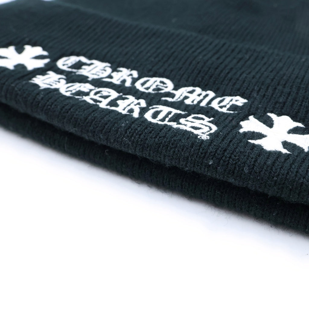CHROME HEARTS(クロムハーツ) WOOL WATCH CAP CH PLUS クロス刺繍 ビーニー ニット帽 帽子 ブラック