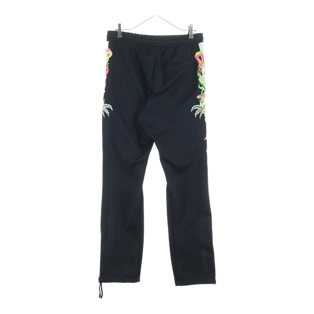 doublet(ダブレット) 19SS CHAOS EMBROIDERY TRACK PANTS カオスエンブロイダリー サイドライン トラックパンツ ブラック 19SS08PT92