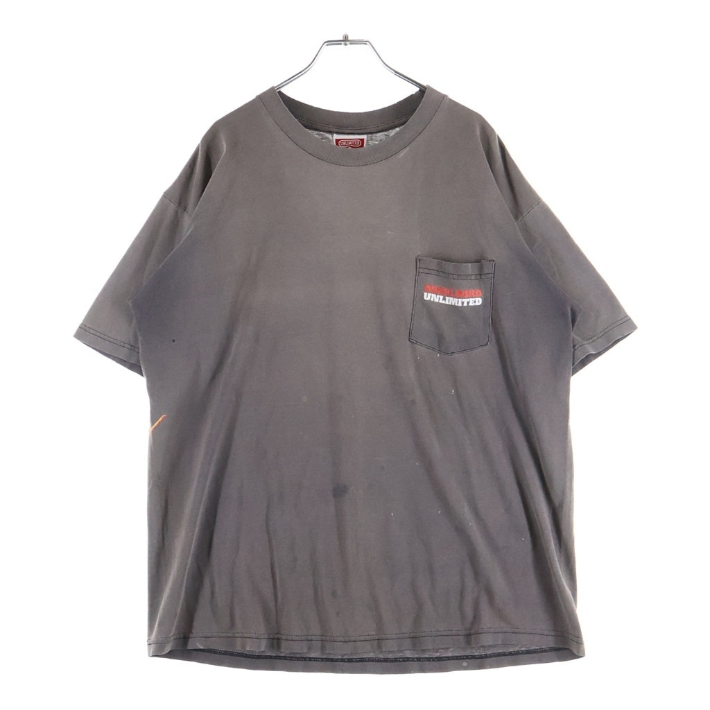 VINTAGE(ヴィンテージ) 90S MARLBORO UNLIMITED LIZARD マルボロ アンリミテッド 半袖ポケットTシャツ カットソー ブラック