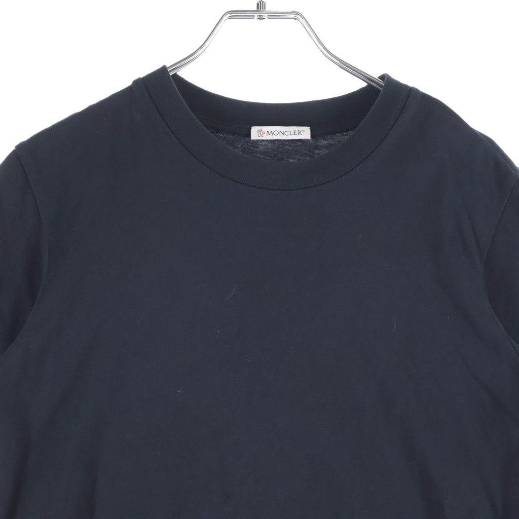 MONCLER(モンクレール) SS T-SHIRT ロゴワッペン付 クルーネック半袖Tシャツ カットソー レディース ブラック H20938C00005 829HP