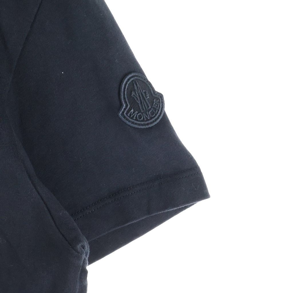 MONCLER(モンクレール) SS T-SHIRT ロゴワッペン付 クルーネック半袖Tシャツ カットソー レディース ブラック H20938C00005 829HP