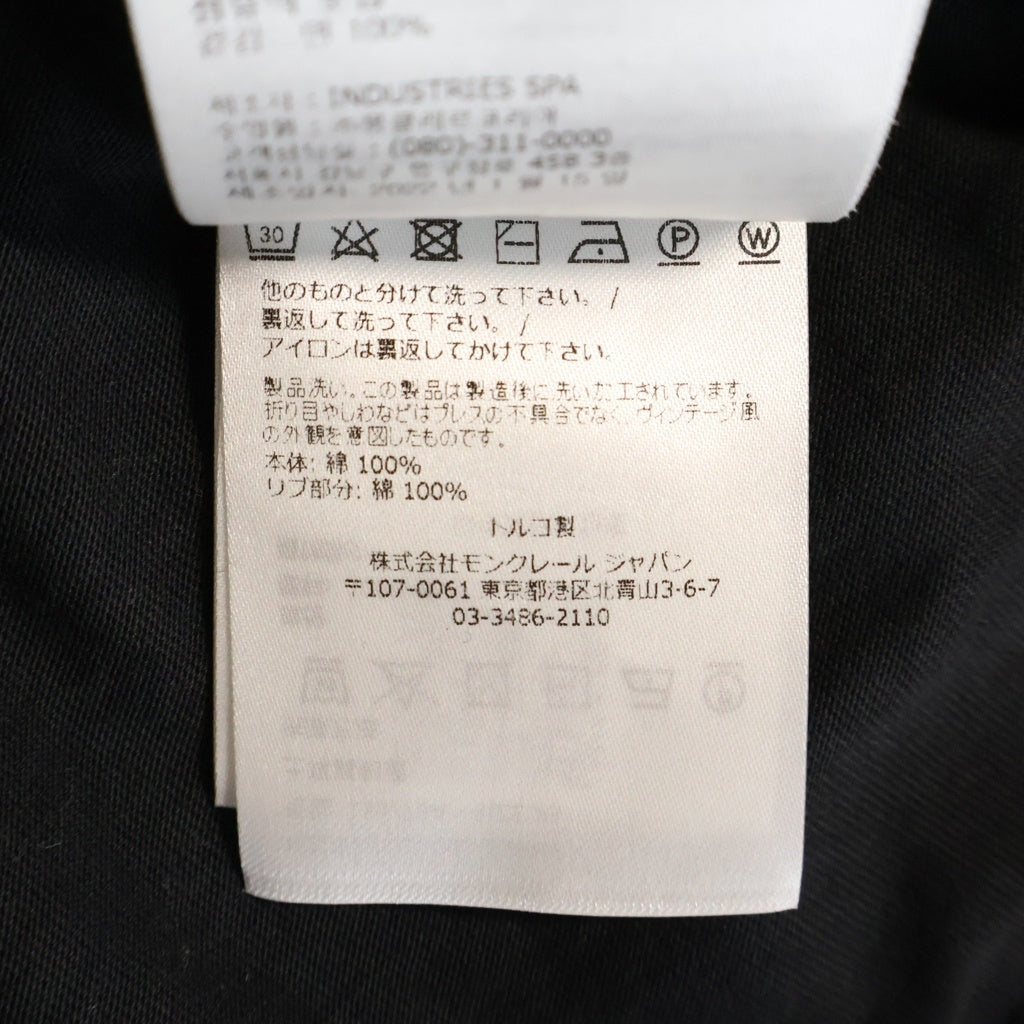 MONCLER(モンクレール) SS T-SHIRT ロゴワッペン付 クルーネック半袖Tシャツ カットソー レディース ブラック H20938C00005 829HP