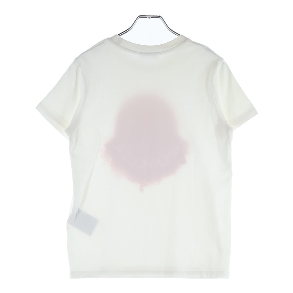 MONCLER(モンクレール) SS T-SHIRT フロントロゴプリント クルーネック半袖Tシャツ カットソー レディース ホワイト H10938C00014 829HP
