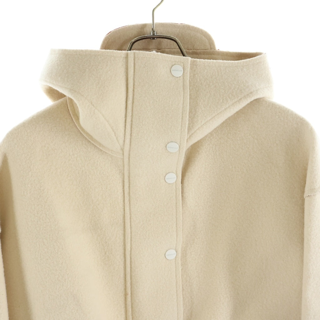 MONCLER(モンクレール) ARALIA GIUBBOTTO アラリア ジュボット ダウンベスト付 ジップアップ ウールジャケット レディース アイボリー I20931A00082_A_5971H/I20931A00082_B_5971H