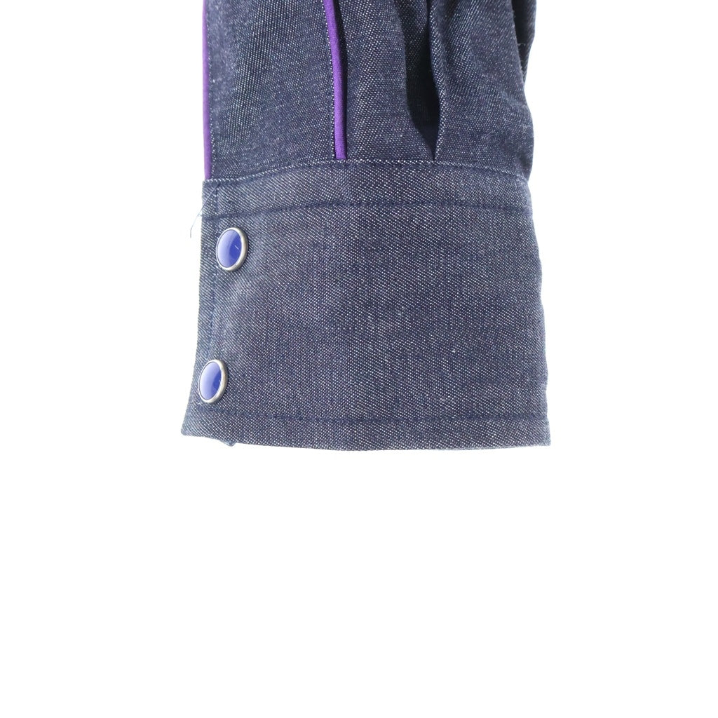 Needles(ニードルス) Piping Cowboy Jacket ナノユニバース別注 フロントロゴ刺繍 パイピング カウボーイジャケット インディゴ/パープル PU1567