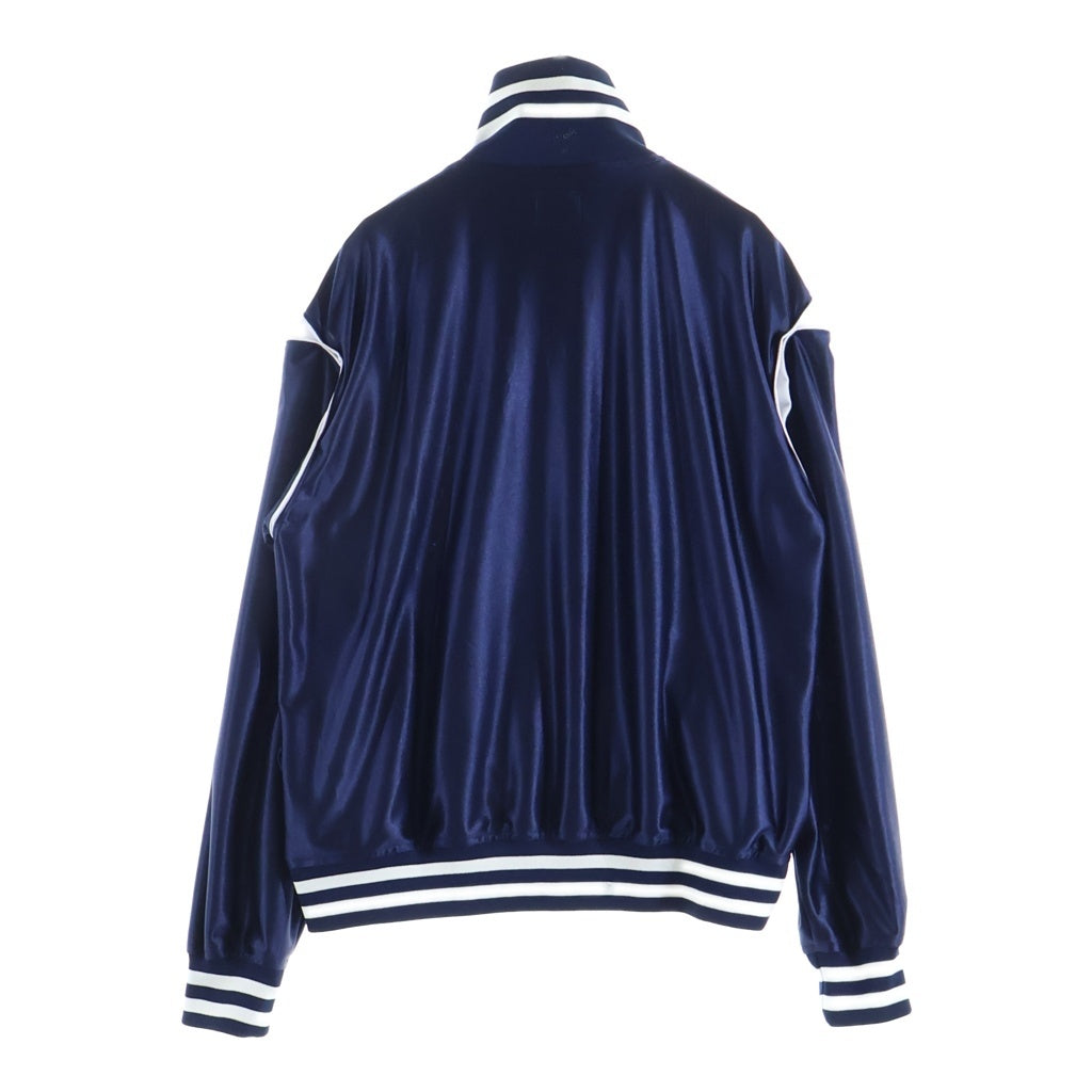 Needles(ニードルス) 26SS TRICOT SATEEN TRACK JACKET フロントロゴ刺繍 サテントラックジャケット ネイビー SX217