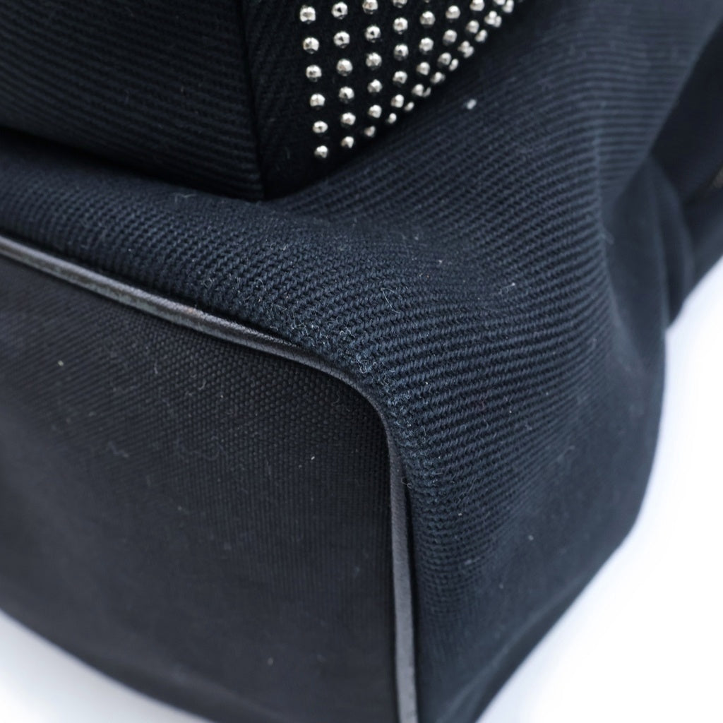 SAINT LAURENT PARIS(サンローランパリ) Canvas City Studded Back Pack キャンバス シティ スタッズ バックパック リュック ブラック 467985 レディース