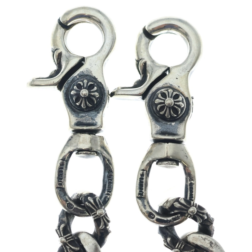 CHROME HEARTS(クロムハーツ) FANCY LONG-T/2クリップロングファンシー ウォレットチェーン シルバー BCA075