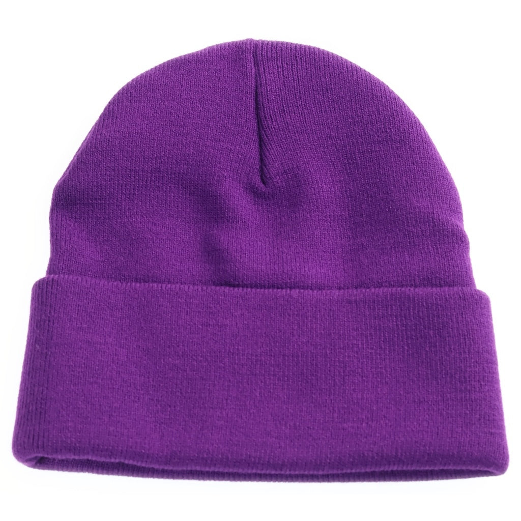 CHROME HEARTS(クロムハーツ) WOOL WATCH CAP CH PLUS クロス刺繍 ビーニー ニット帽 帽子 パープル