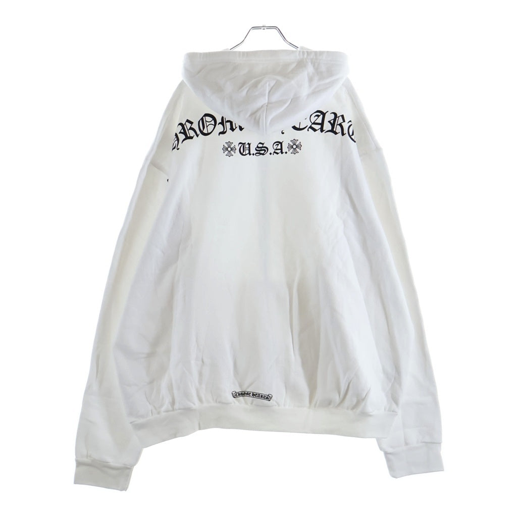 CHROME HEARTS(クロムハーツ) BACK ARCH LOGO USA ZIP UP HOODIE バックアーチロゴ ジップアップパーカー ホワイト