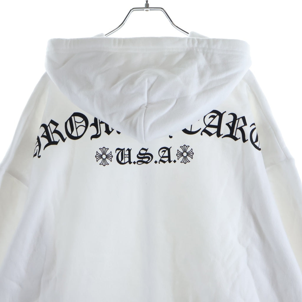 CHROME HEARTS(クロムハーツ) BACK ARCH LOGO USA ZIP UP HOODIE バックアーチロゴ ジップアップパーカー ホワイト