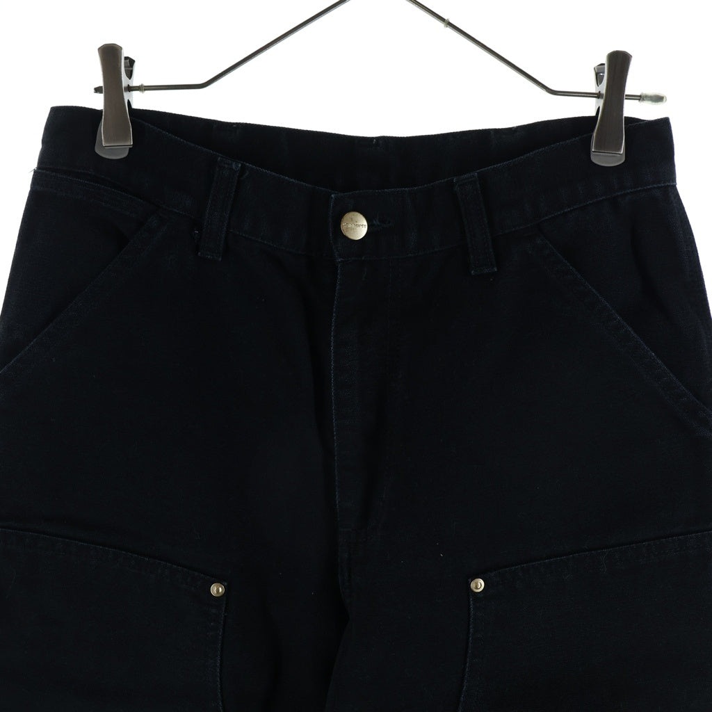 CARHARTT(カーハート) ロゴパッチ ジップフライ ダブルニー カーペンターパンツ ブラック