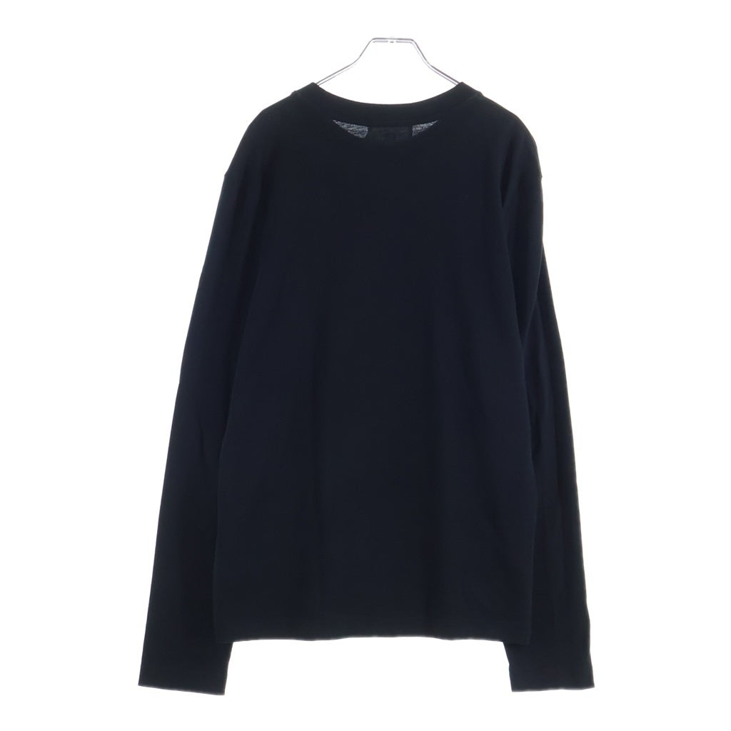 AMI Alexandre Mattiussi(アミアレクサンドルマテュッシ) HEART LOGO L/S TEE フロント ハートロゴ 長袖Tシャツ ブラック UTS205.726