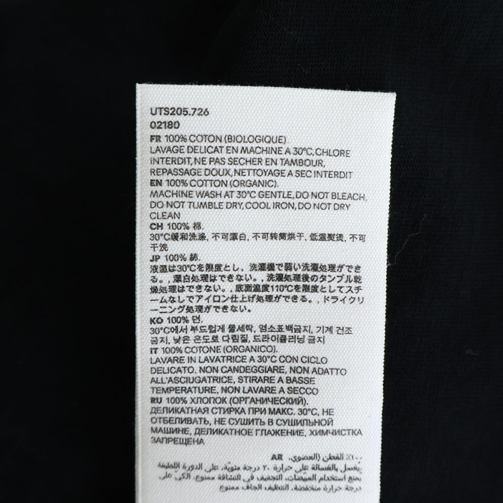 AMI Alexandre Mattiussi(アミアレクサンドルマテュッシ) HEART LOGO L/S TEE フロント ハートロゴ 長袖Tシャツ ブラック UTS205.726