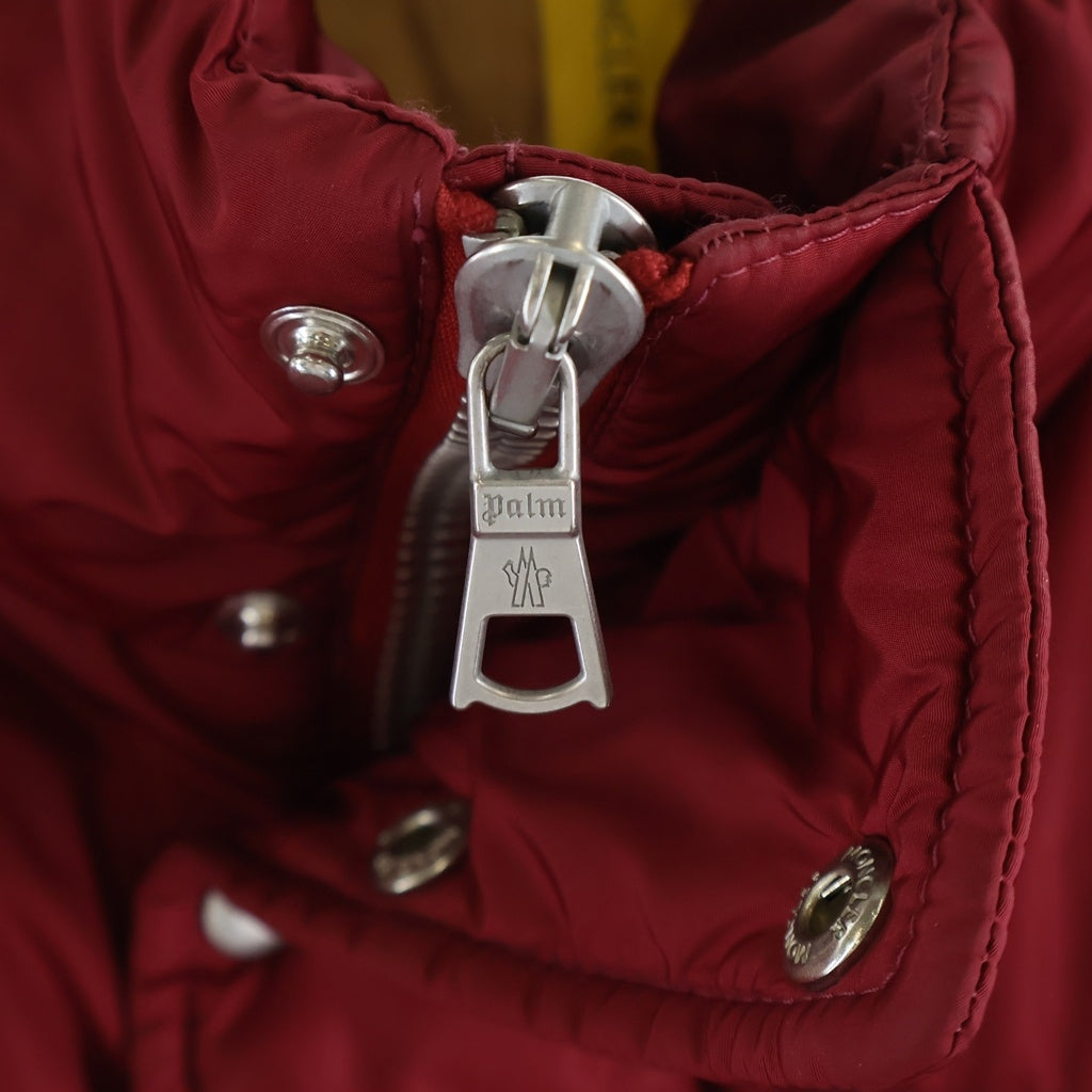MONCLER(モンクレール) × Palm Angels PANAMINT GIUBBOTTO ×パームエンジェルス パナミント ジュボット ジップアップ ナイロンダウンジャケット レッド/ブラウン G209L1A00013 M1363