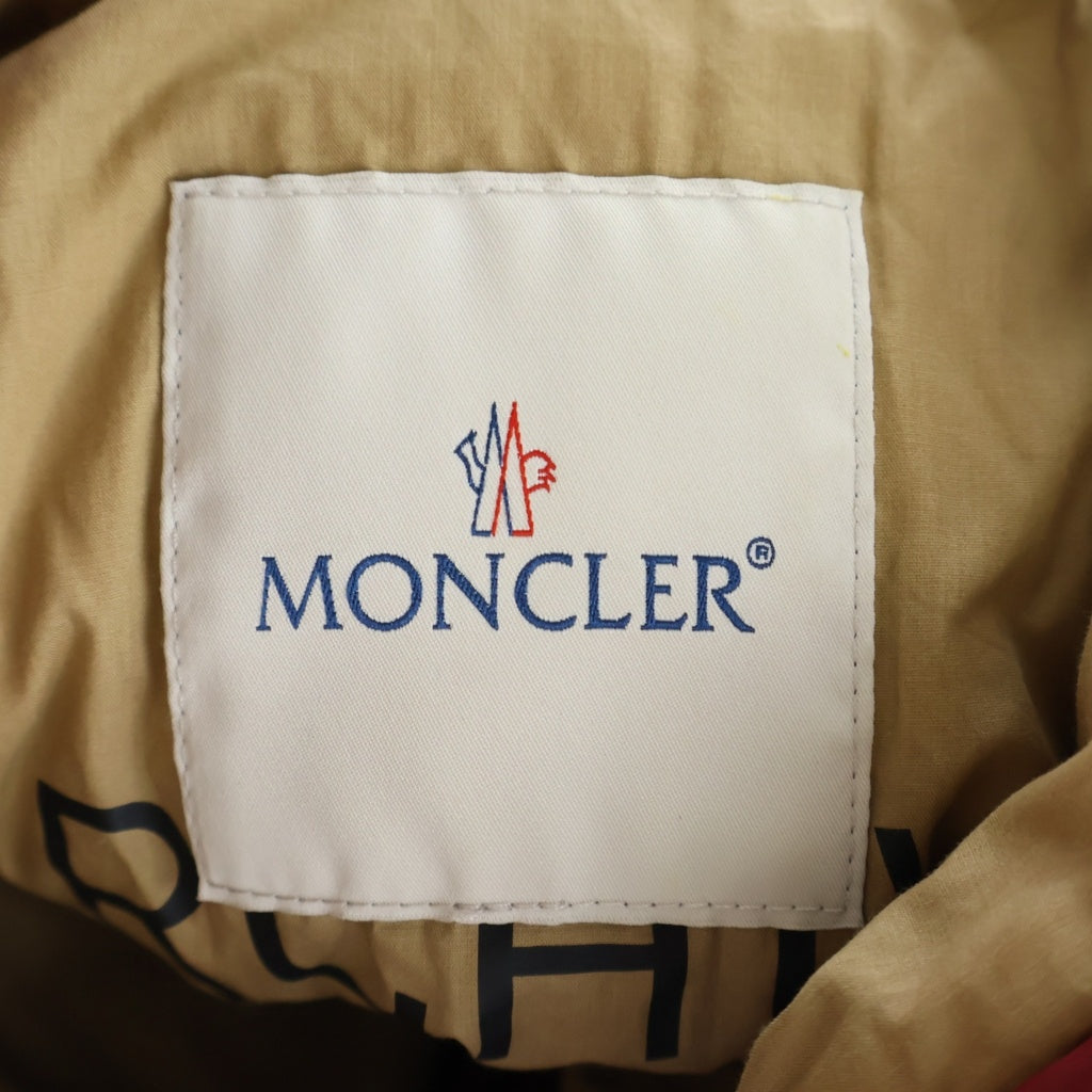 MONCLER(モンクレール) × Palm Angels PANAMINT GIUBBOTTO ×パームエンジェルス パナミント ジュボット ジップアップ ナイロンダウンジャケット レッド/ブラウン G209L1A00013 M1363