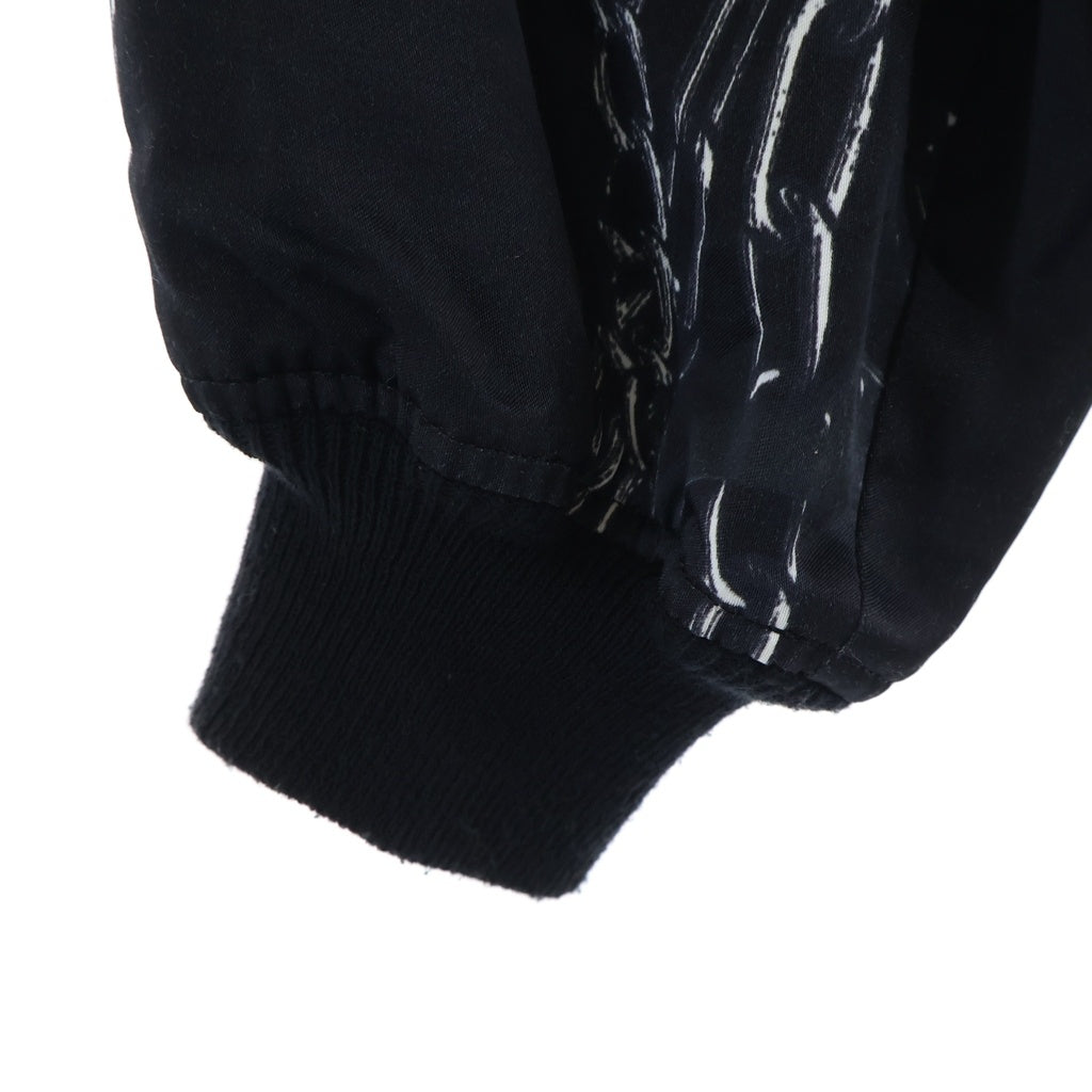 LAD MUSICIAN(ラッドミュージシャン) 20SS SATIN CHAIN REVERSIBLE BLOUSON ジップアップ サテン チェーン リバーシブル ブルゾン ブラック 2120-352