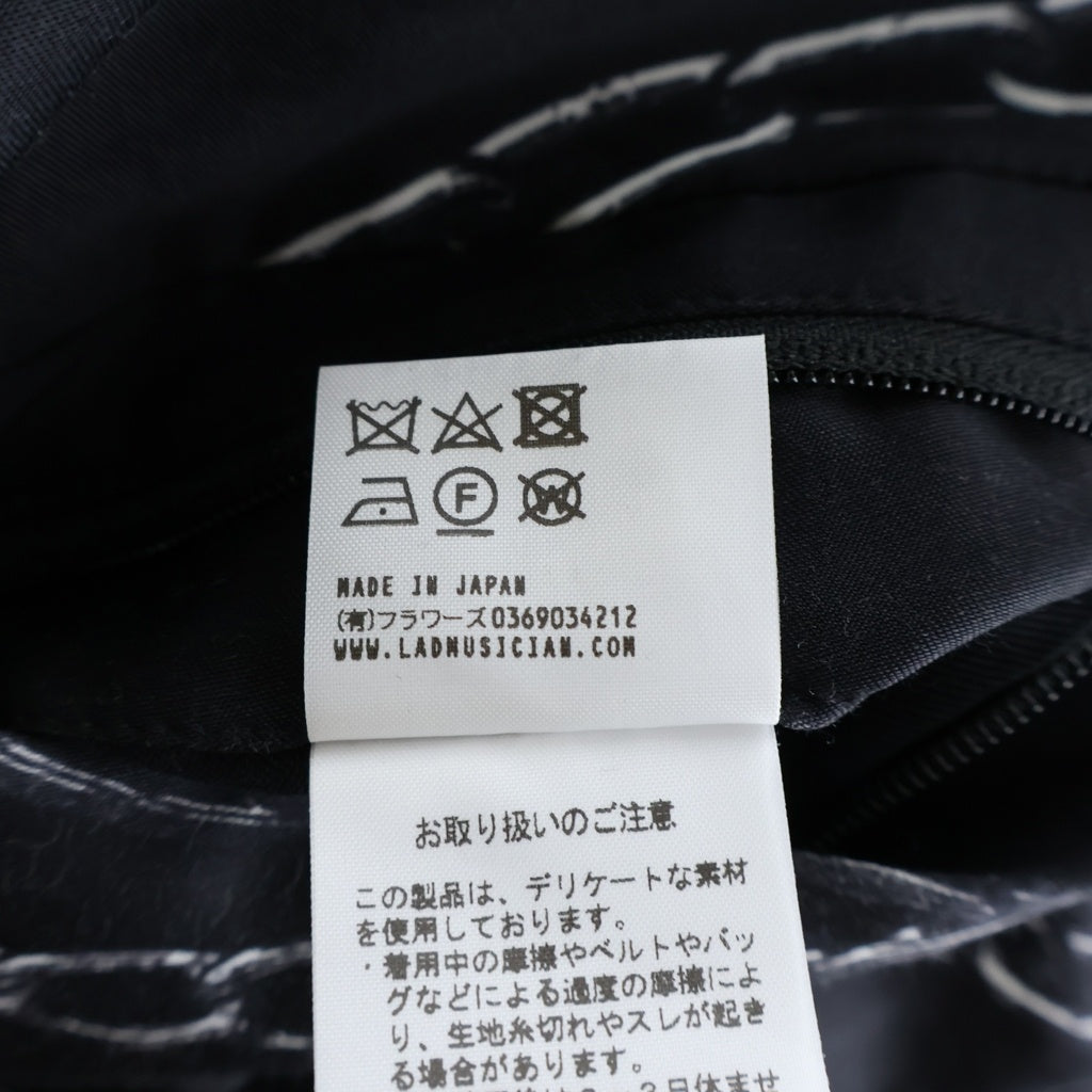 LAD MUSICIAN(ラッドミュージシャン) 20SS SATIN CHAIN REVERSIBLE BLOUSON ジップアップ サテン チェーン リバーシブル ブルゾン ブラック 2120-352