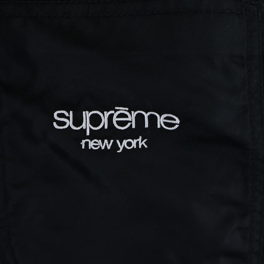 SUPREME(シュプリーム) 24SS Nylon Chore Coat フロントロゴ刺繍 チョアコート ナイロンジャケット ブラック