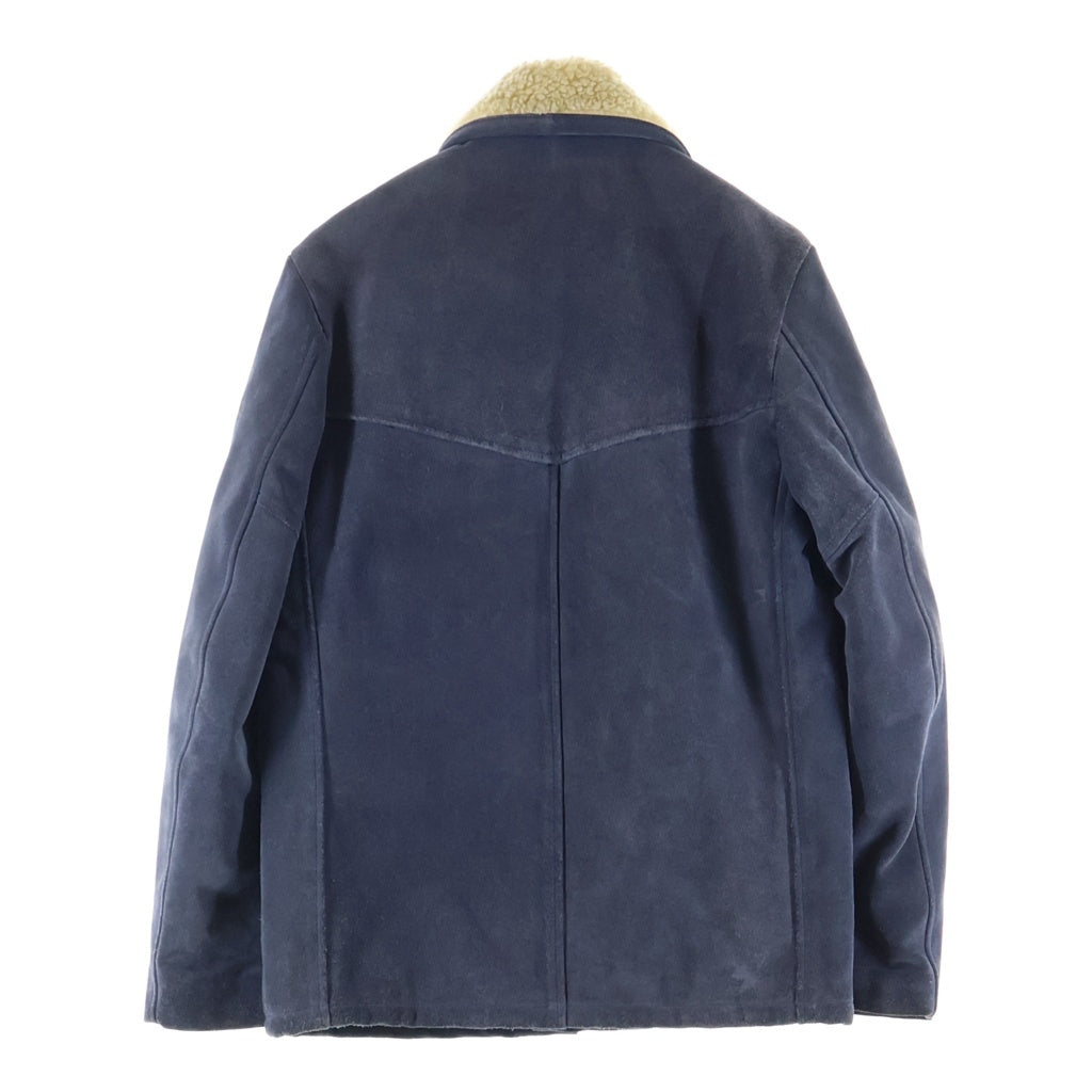 SCHOTT(ショット) Concho Button Boa Ranch Jacket カウレザー コンチョボタン ボアランチ ジャケット ネイビー 7543