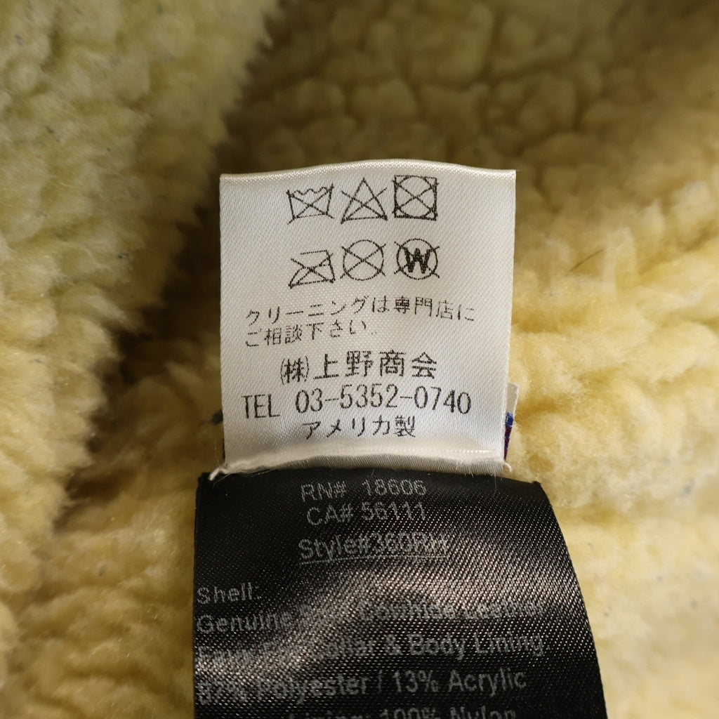 SCHOTT(ショット) Concho Button Boa Ranch Jacket カウレザー コンチョボタン ボアランチ ジャケット ネイビー 7543